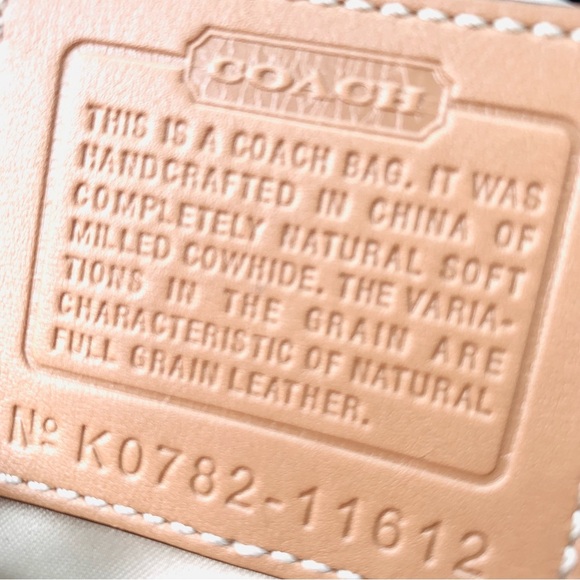 COACH Ergo Natural Tan Pebble Grain Leather Hobo Bag Vintage 11612 - Picture 10 of 11